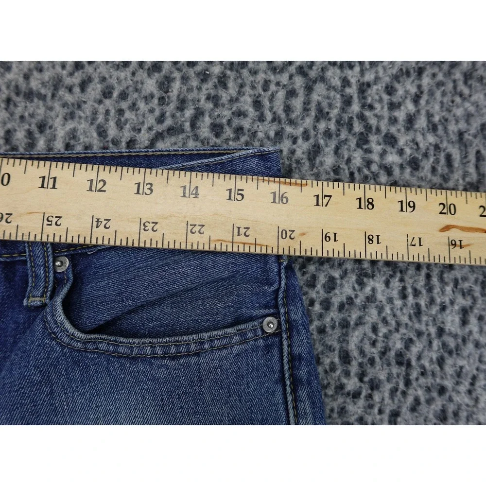 Levi's 511 Slim Fit Denim Shorts Mens 32 Blue Medium Wash Raw Hem Cut Off